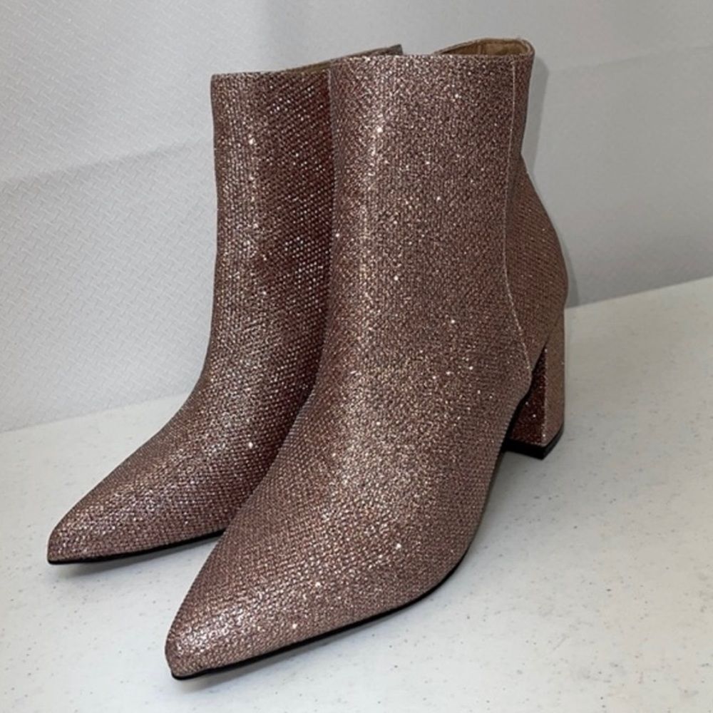 Elegant Glitter Ankle Boots - Picture 3 of 9